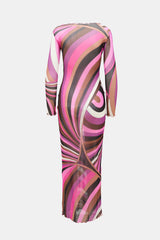 Emilio Pucci Sheer Mesh Printed Maxi Dress