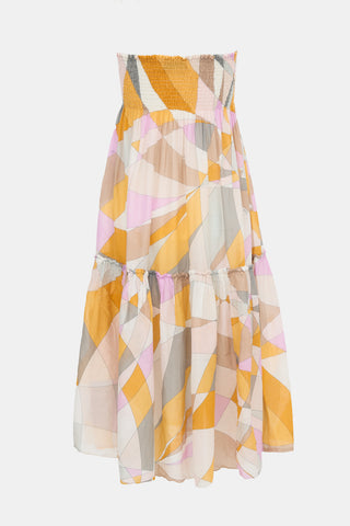 Emilio Pucci Silk Tiered Strapless Dress