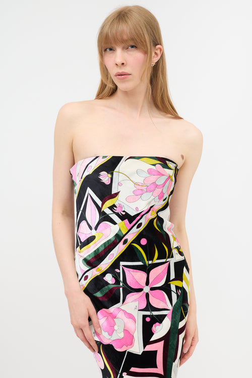 Emilio Pucci Velvet Printed Long Dress