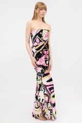 Emilio Pucci Velvet Printed Long Dress