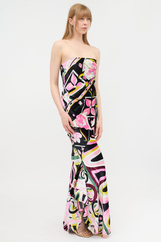 Emilio Pucci Velvet Printed Long Dress