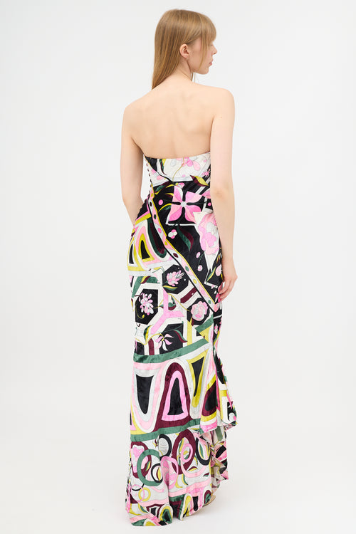 Emilio Pucci Velvet Printed Long Dress