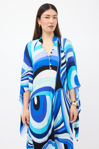 Emilio Pucci Abstract Printed Maxi Dress