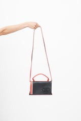 Emilio Pucci Black & Multicolour Pilot Leather Crossbody Bag