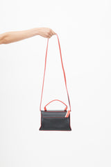 Emilio Pucci Black & Multicolour Pilot Leather Crossbody Bag