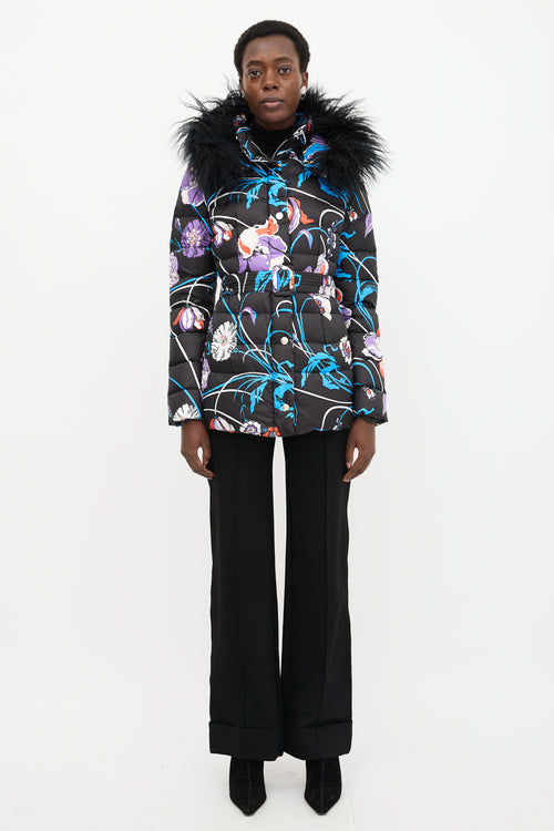 Emilio Pucci Down Floral Printed Coat