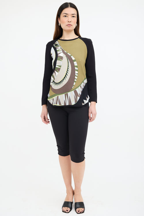 Emilio Pucci Knit Geometric Print Top