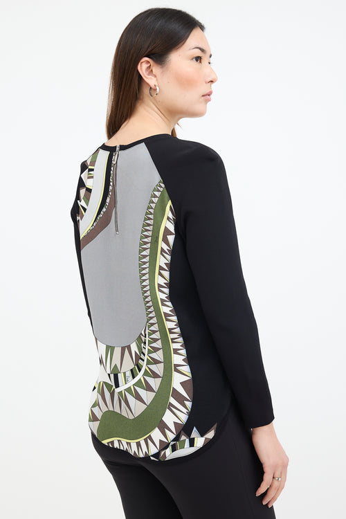 Emilio Pucci Knit Geometric Print Top