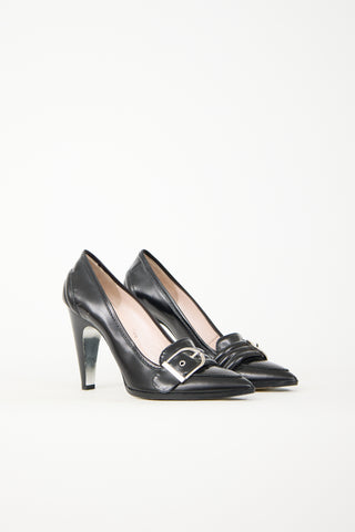 Leather Buckle Pump