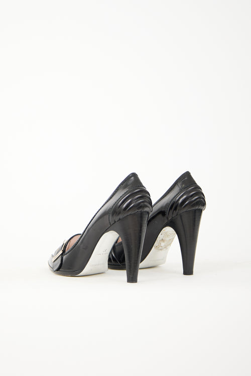 Leather Buckle Pump