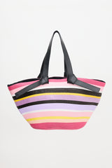 Emilio Pucci Leather & Woven Striped Bag