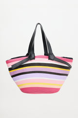 Emilio Pucci Leather & Woven Striped Bag