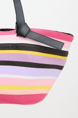 Emilio Pucci Leather & Woven Striped Bag
