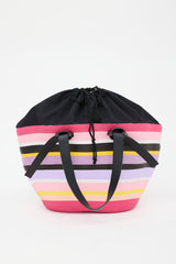 Emilio Pucci Leather & Woven Striped Bag