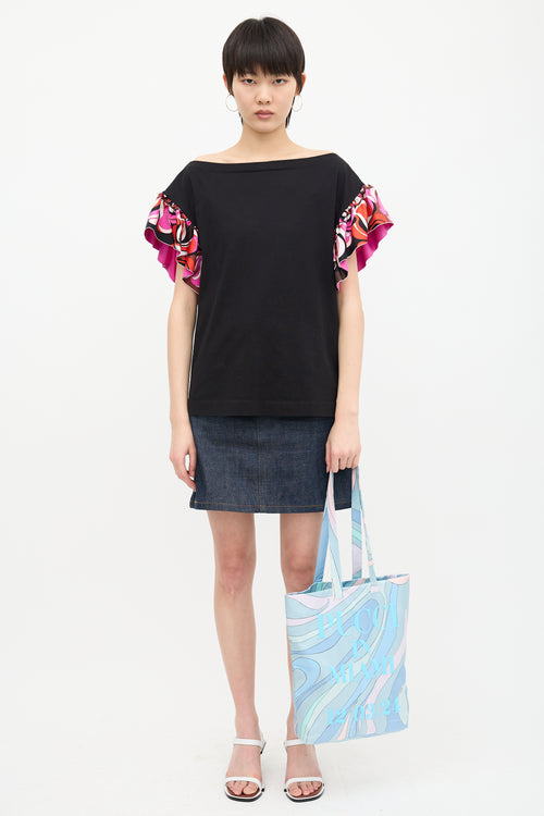 Emilio Pucci Satin Miami Tote Bag