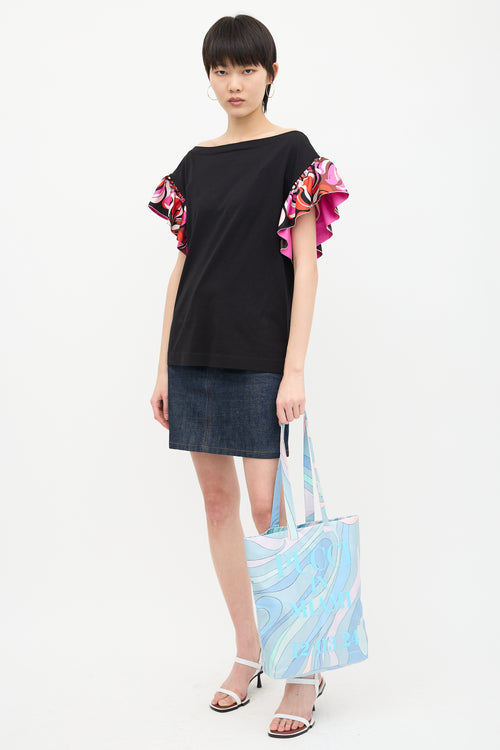 Emilio Pucci Satin Miami Tote Bag