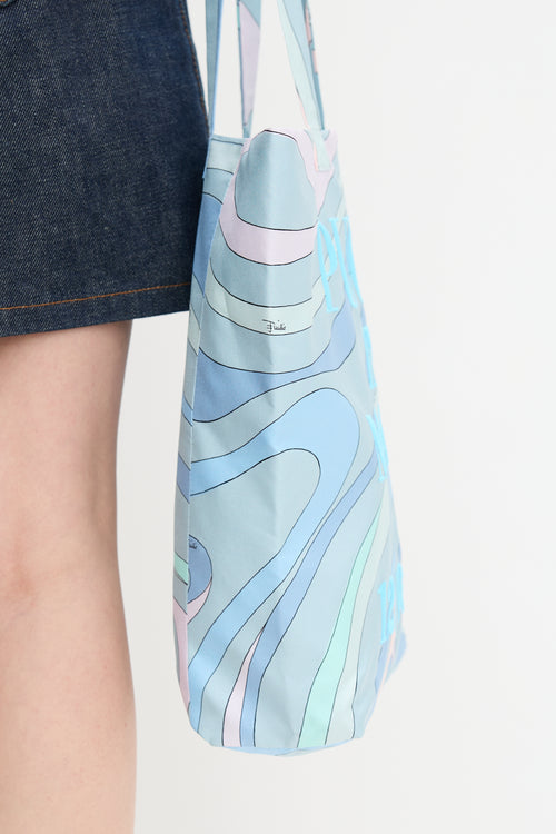 Emilio Pucci Satin Miami Tote Bag