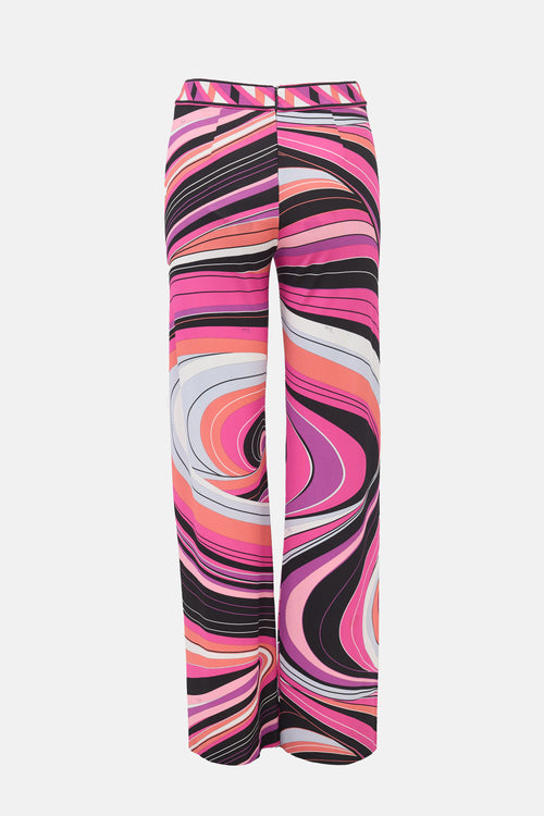 Emilio Pucci Stretch Jersey Printed Trouser