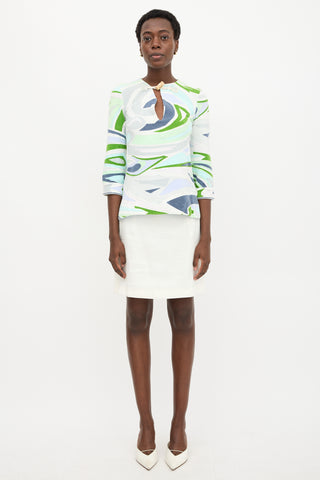 Emilio Pucci Terry Abstract Printed Top