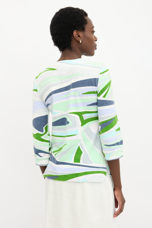 Emilio Pucci Terry Abstract Printed Top