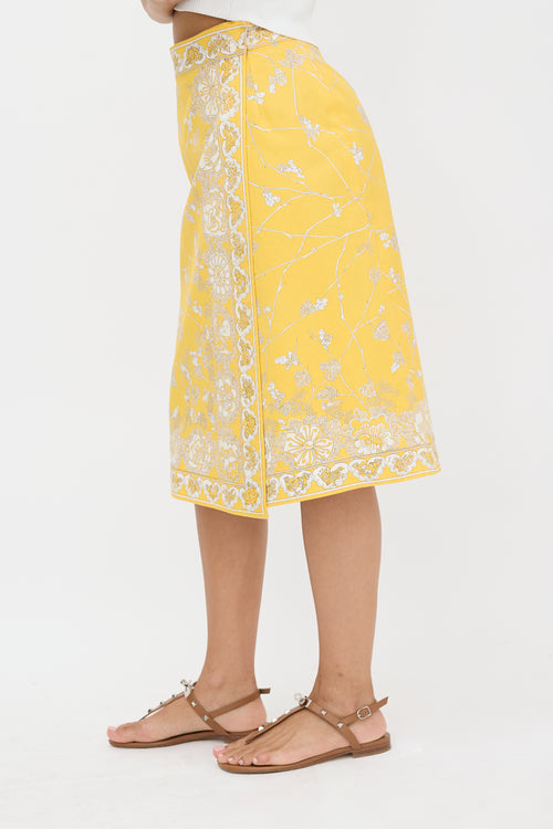 Emilio Pucci Vintage Floral Wrap Skirt