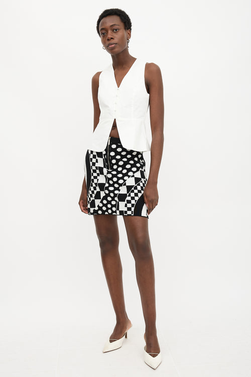 Emilio Pucci Wool Abstract Printed Skirt