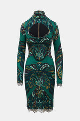 Emilio Pucci Wool Jersey & Lace Dress