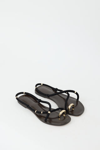 Emme Parsons Black Suede Laurie Bijoux Sandal