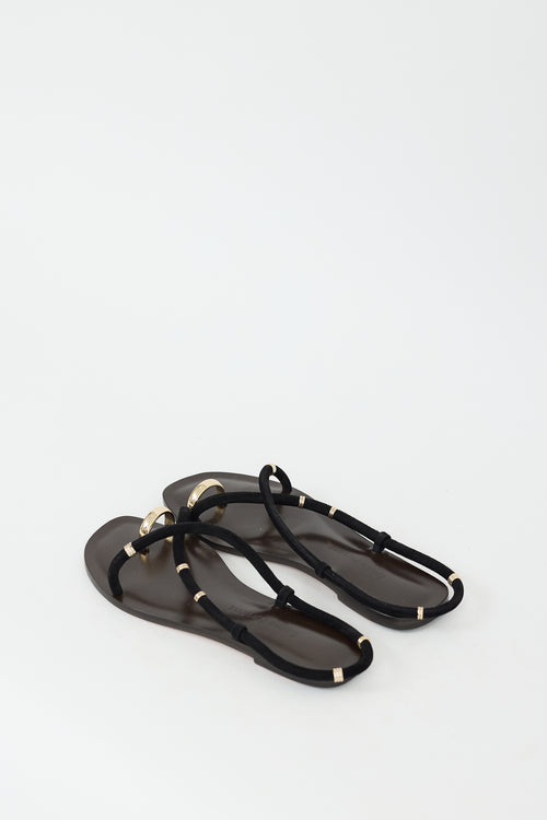 Emme Parsons Black Suede Laurie Bijoux Sandal