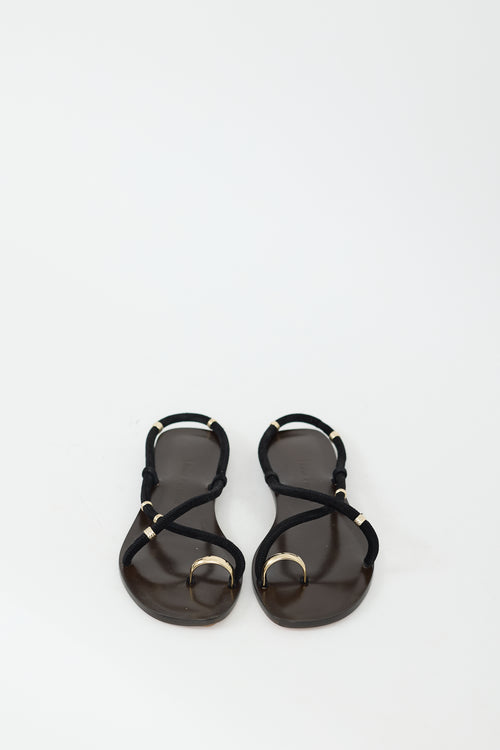 Emme Parsons Black Suede Laurie Bijoux Sandal