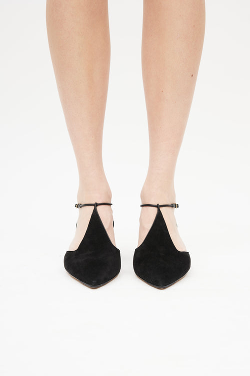 Emme Parsons Black Suede Mary Jane Flat