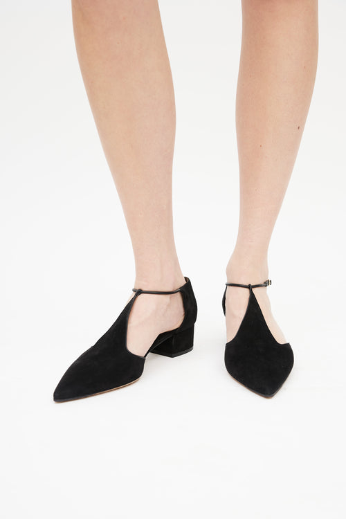 Emme Parsons Black Suede Mary Jane Flat