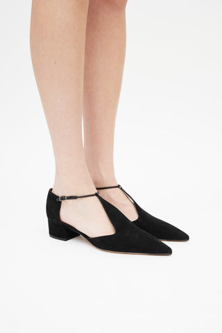 Emme Parsons Black Suede Mary Jane Flat