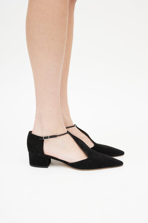 Emme Parsons Black Suede Mary Jane Flat