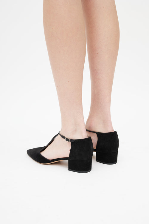 Emme Parsons Black Suede Mary Jane Flat