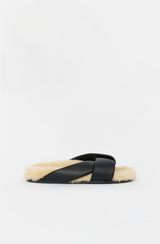 Emme Parsons Leather & Shearling Slide