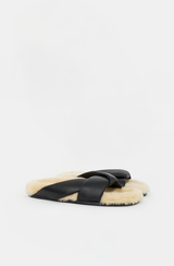 Emme Parsons Leather & Shearling Slide