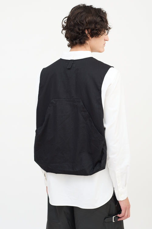 Engineered Garments Black Cotton Fowl Two Pocket Vest