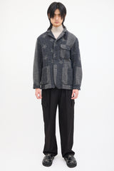 Engineered Garments Grey Wool Star & Striped Jacket