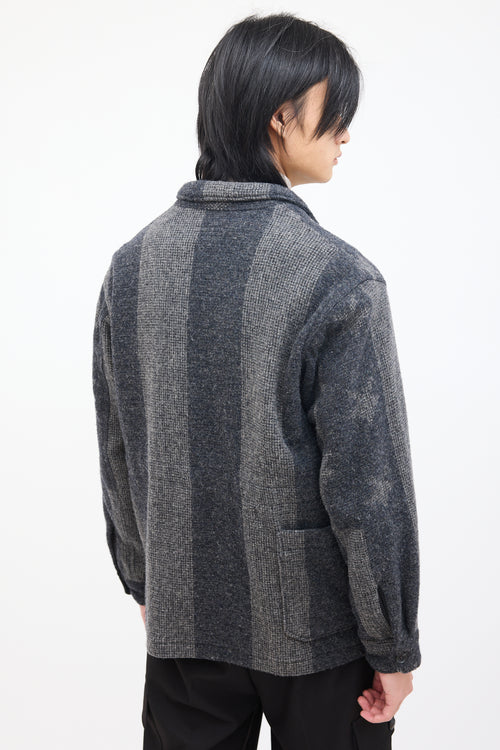 Engineered Garments Grey Wool Star & Striped Jacket