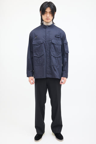 Engineered Garments Navy Utility Cargo Pocket Shirt