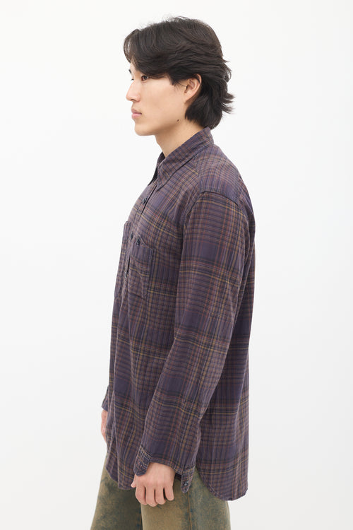 Purple & Multi Check Shirt