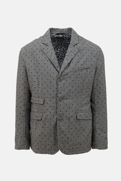 Wool Polka Dot Blazer