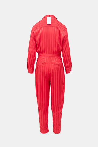 Equipment Satin Striped Klare Jumpsuit