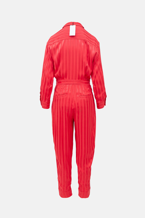 Equipment Satin Striped Klare Jumpsuit