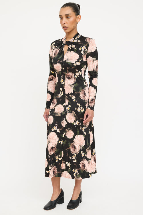 Erdem Floral Cut Out Maxi Dress