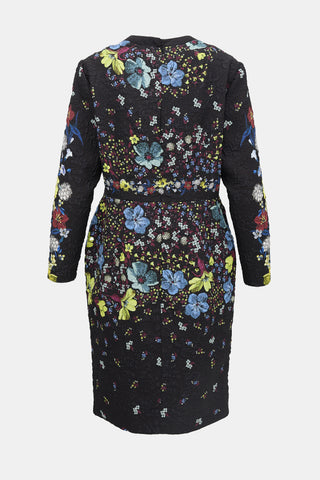 Erdem Cloqué Floral Evita Dress