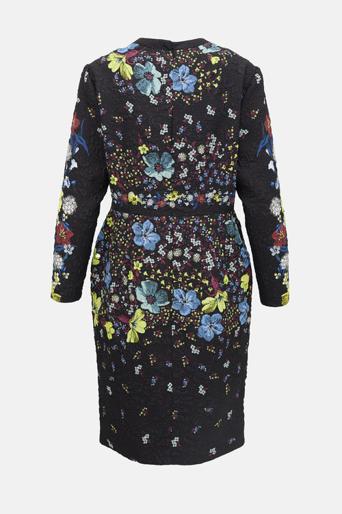 Erdem Cloqué Floral Evita Dress