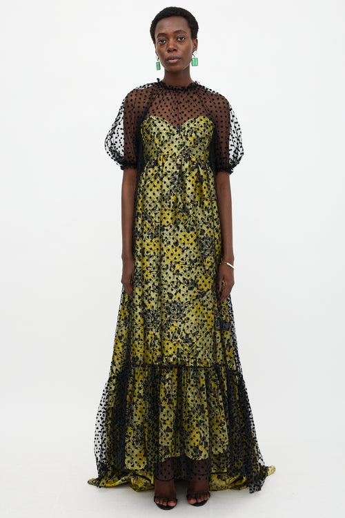 Erdem Floral & Tulle Neave Dress