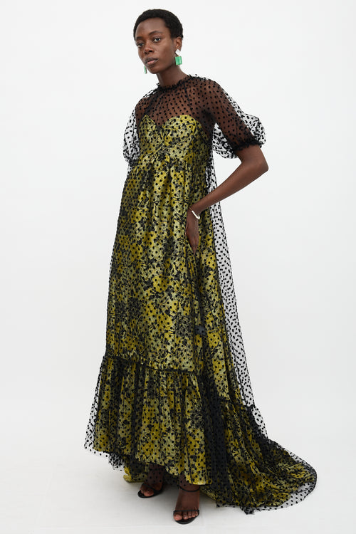 Erdem Floral & Tulle Neave Dress